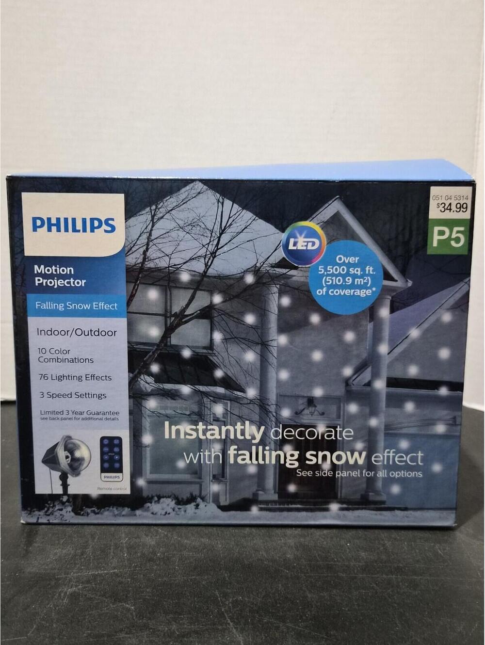 Philips Motion Projector Falling Snow NO Remote Control Christmas LED Lights